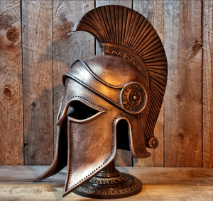 Juego de gladiador casco espartano soldado batalla traje Medieval Cosplay griego Sparta antiguo romano Corintio acero - Product Image 1