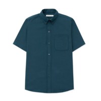 Kemeja Oxford Pria TST 8127 Lengan Pendek Kerah Tegak Motif Titik Bernapas untuk Musim Gugur