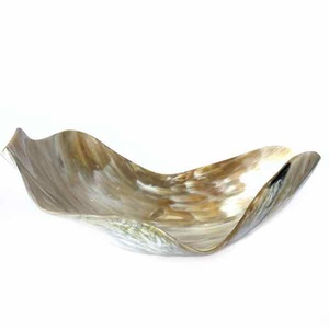 Bol en corne de buffle pour les collations du soir, bol en corne poli pour les salades de fruits, bol à mélanger rustique en corne pour les salades - Product Image 1