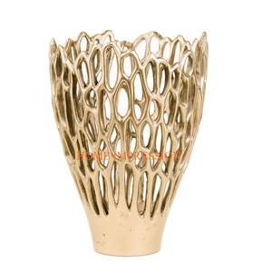 Decoración de mesa de fiesta de boda Floreros y macetas Centros de mesa de latón de metal de mayor calidad Macetas y jarrones en India - Product Image 6