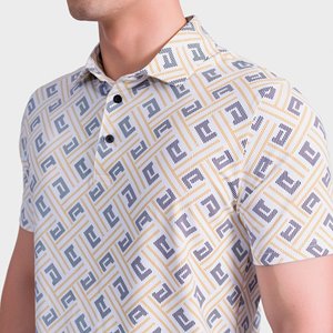 Polo de golf à manches courtes brodé personnalisé coupe régulière pour hommes - Product Image 3