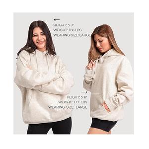 Haute qualité fermeture éclair complète surdimensionné 100% coton polaire à manches longues couleur unie sweats à capuche pour femmes du Bangladesh prix usine - Product Image 3