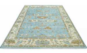 Alfombra Oushak turca tradicional hecha a mano 9x12 Color apagado antiguo Tamaño y color personalizables para picnics - Product Image 2