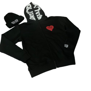 Nueva moda Rhinestone esqueleto cara completa Zip Hoodie Streetwear peso pesado Full Zip up Hoodie para hombres Unisex - Product Image 3