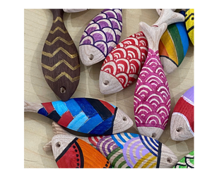 Poisson en bois fabriqué à la main du Vietnam: l'art écologique rencontre les conceptions de poisson en bois durable prêt pour l'exportation en vrac - Product Image 2