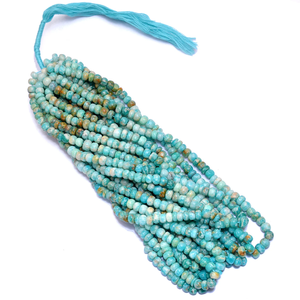 Piedra preciosa de amazonita múltiple Natural AAA, cuentas de amazonita Rondelle lisas de 5mm-6mm, cuentas raras de piedras preciosas semipreciosas para la fabricación de joyas - Product Image 1