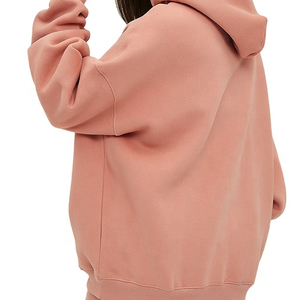 Sweat à capuche surdimensionné pour femme en coton 100% lourd, pull personnalisé avec épaules tombantes, design doublé, longueur longue, col à capuche - Product Image 5