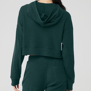 Combinaison de jogging personnalisée pour femmes, haut court, pull, survêtement 2 pièces, sweat à capuche, pantalon, ensemble personnalisé pour femmes, ensembles avec logo, 2026 - Product Image 3