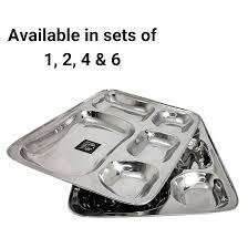 Placa metálica de primera calidad con cinco compartimentos para cada plato separado con tamaño y diseño personalizados utilizados en cocinas domésticas - Product Image 5