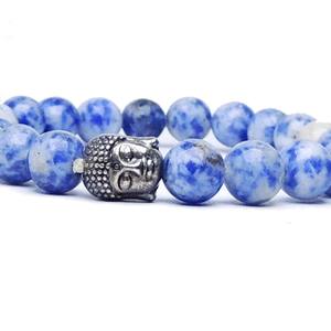<b>Bracelet</b> Sodalite Buddha Crystal <b>Beads</b> Stone <b>Bracelet</b> Crystal Gemstone Fashion Jewelry <b>Men</b> and Women Gift Energy Meditation - Product Image 2