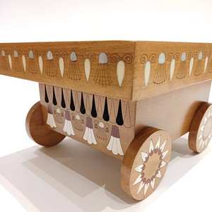 Nuevo diseño de bandeja de chocolate de madera estilo árabe Eid Mubarak caja de regalo carrito de servicio al por mayor de Vietnam de alta calidad - Product Image 3