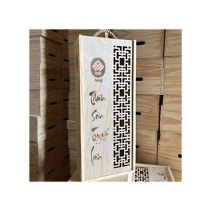 CAJA DE VINO DE MADERA DE LUJO HECHA EN VIETNAM PRECIO BARATO PAQUETE DE VINO AL POR MAYOR DE MADERA DE PINO - Product Image 5