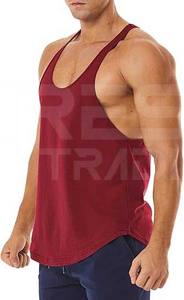 Camiseta sin mangas de punto transpirable para hombre, de algodón/poliéster ecológico, que absorbe la humedad, para gimnasio y entrenamiento, con diseño personalizado e impresión inteligente. - Product Image 2