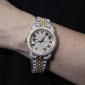 Reloj Mecánico Automático de Lujo Moderno, Elegante Diseño con Diamantes Moissanite VVS, Esfera de Cristal, Hecho a Mano, Personalizado para Hombre, Plateado - Product Image 4