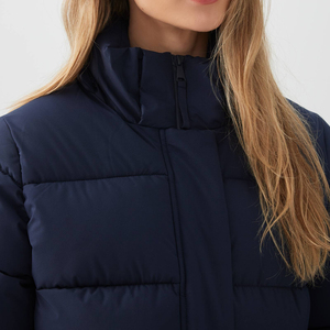 Chaquetas Acolchadas de Invierno con Logotipo Personalizado, Capucha Desmontable, Abrigo Grueso y Cálido, Chaqueta Impermeable de Lona Tejida para Mujer - Product Image 5