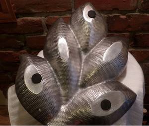 Bandeja dividida de aluminio pulido de alta calidad, bandeja de servicio pesada para decoración del hogar para cenizas, bandeja de hojas o estilo hoja - Product Image 2