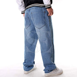 Boy <b>Jeans</b> Loose Fit Baggy High Quality Customized Fashion Pants / Custom Plain Dyed Design Your Own <b>Jeans</b> Pant for Men - Product Image 5