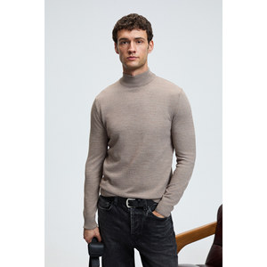 Pull en tricot à col roulé mi-haut pour homme GRIMELANGE REBEL, coupe ajustée basique - Product Image 6