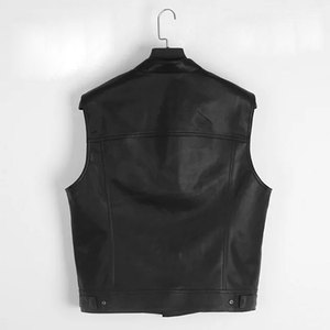 Fashion Wear Comfortable Breathable Winter <b>Warm</b> Men Leather Vest Wholesale Price Unique Design Men Leather Vest - Product Image 5