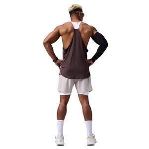 Custom Tank Tops Manufacturer Activewear Polyester Gym Stringer <b>Singlets</b> <b>Running</b> Sports Quick Dry Loose Fit Sleeveless Construct - Product Image 1