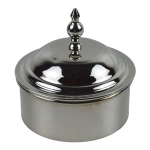 Factory Quality Steel Metal Design Spicy Food <b>Jar</b> Shiny Silver Colored Finishing Design <b>Cookies</b> Pot for Kitchen Decor Design - Product Image 4