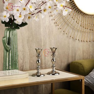 Candelero de decoración navideña para interiores y exteriores, Juego de 2 velas únicas de acero inoxidable pulido con espejo brillante para la mejor venta - Product Image 5