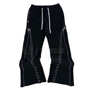 Durable poliéster/algodón cómodo con capucha Casual invierno hombres Rhinestone chándal Regular Fit - Product Image 6