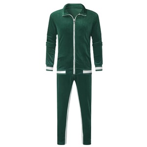 2025 meilleur élégant Logo personnalisé survêtement sweat Jogging survêtement 2 pièces ensemble hommes-survêtements en velours de qualité supérieure prix de gros - Product Image 2