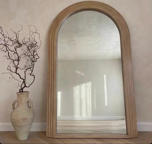 <span class=keywords><strong>Espejo</strong></span> <span class=keywords><strong>de</strong></span> Pie Minimalista Popular RAINHOU con Marco Arqueado <span class=keywords><strong>de</strong></span> Madera para Dormitorio <span class=keywords><strong>de</strong></span> Estilo Zen y Decoración <span class=keywords><strong>de</strong></span> Sala <span class=keywords><strong>de</strong></span> Estar Boho - Product Image 2