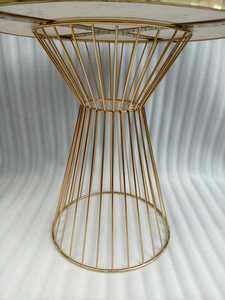 Mesa de comedor de acero inoxidable con mármol blanco natural regular y estructura recubierta de deposición física de vapor - Product Image 6