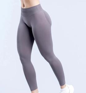 Mallas ajustadas de alta calidad para mujer, pantalones de Yoga lisos personalizados, ropa deportiva para entrenamiento, mallas elásticas suaves de cintura alta - Product Image 6
