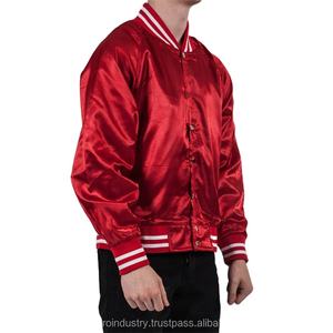 Gran oferta de chaquetas de béisbol de satén de alta calidad para hombres, chaquetas de estilo universitario de calle alta, chaqueta universitaria de diseño, revestimiento largo fino - Product Image 2