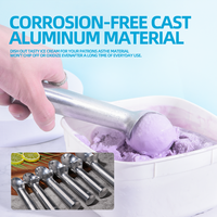 Cuillère à glace en aluminium auto-décongelante de qualité alimentaire, écologique, antiadhésive, anti-gel, pour crème glacée dure, usage en cuisine, Lee