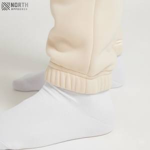 Venta al por mayor de algodón polar traje de sudor con capucha Jogging gimnasio chándal para mujeres transpirable antiarrugas sudaderas con capucha y pantalones de sudor conjunto - Product Image 3