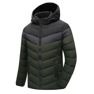 Vêtement d'hiver en gros pour fabricants, streetwear unisexe, couleur unie, col montant décontracté, veste matelassée épaisse d'hiver - Product Image 4