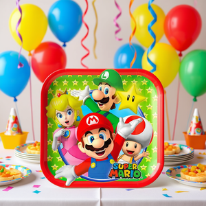 Assiettes jetables Super Mario 18 cm 8 pièces Fournitures de fête - Product Image 3