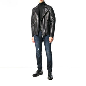 Chaqueta de Cuero para Hombre, Abrigo de Cuero con Cierre Frontal, Chaqueta y Abrigo de Cuero Cortavientos para Hombre - Product Image 2