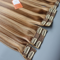 Clip de mise en évidence dans les extensions de cheveux 100% cheveux humains vietnamiens de haute qualité longue durée prix de gros sans perte