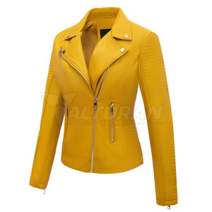 เสื้อแจ็คเก็ตหนังผู้หญิง น้ำหนักเบา แฟชั่น เสื้อคลุมผู้หญิง แจ็คเก็ตหนัง PU สไตล์ทันสมัย ใส่ได้ทุกวัน - Product Image 3