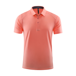 Chemises de golf pour hommes en maille unie avec logo brodé 100 % coton à manches courtes respirantes décontractées été vente en gros - Product Image 3