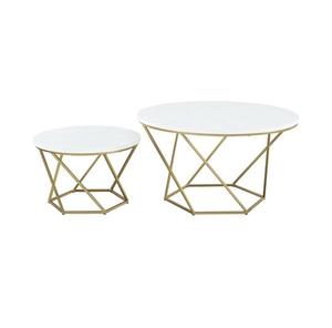 Mesa de centro de nuevo estilo con tapa de mármol negro, mesa de centro de metal recubierta de oro de nuevo diseño para decoración del hogar, mesa de centro de lujo - Product Image 4