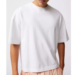 Camiseta de Hombre con Logotipo Personalizado OEM, Corte Holgado, 100% Algodón, Hombros Caídos, Estilo Deportivo Urbano, Calidad Premium - Product Image 5