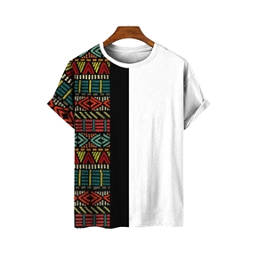 Camiseta de algodón 100% personalizada al por mayor para hombre, camiseta de manga corta con cuello redondo y estampado digital, camiseta blanca de corte regular para hombre - Product Image 5