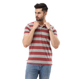 2025 camiseta Polo de algodón con estampado de logotipo personalizado para hombre, ropa informal de verano de alta calidad con manga corta, patrón de rayas sólidas - Product Image 1