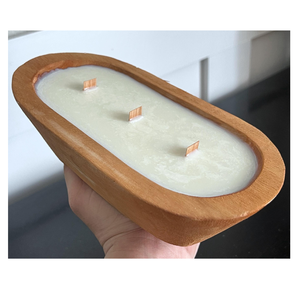 Bol à pâte en bois pour la fabrication de bougies Paulownia Vintage bougie bol maison cadeaux décoratifs Festival vide bougie bol - Product Image 5