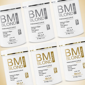 Bionat Polvo Decolorante Semipermanente Rubio, Blanco y Azul, Kit de 6 Unidades - Grado Cosmético, Sin Polvo - Product Image 2