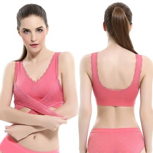 I-Word บราออกกำลังกายสำหรับผู้หญิงระบายอากาศได้ดีน้ำหนักเบาแห้งเร็วพร้อมแผ่นเสริมหน้าอกที่ถอดออกได้ชุดชั้นในความงามในฤดูร้อน - Product Image 6