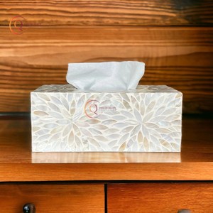 Mosaïque blanche et marbre boîte à mouchoirs décoration de table et accessoires accessoires de salle de bain et produits les plus exigeants à bas prix - Product Image 2