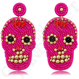 Pendientes colgantes de bordado en forma de flor inspirados en la naturaleza Vintage ecológicos personalizados, joyería de moda tejida a mano para fiestas - Product Image 4