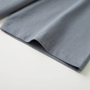 Personalizable 100% algodón cuello redondo Unisex camiseta 300gsm blanco negro Casual liso Oversize Jersey tela para hombres - Product Image 3